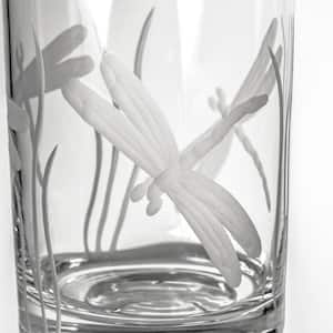 Dragonfly 13 oz. Clear Double Old Fashioned Glass (Set of 4)