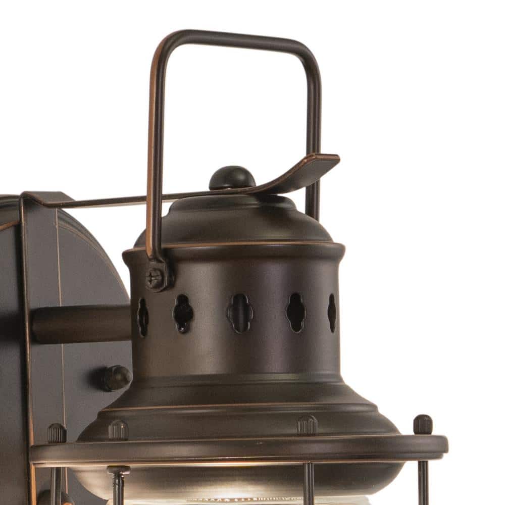 Burnished Bronze Nautical Lantern Outdoor Wall Light