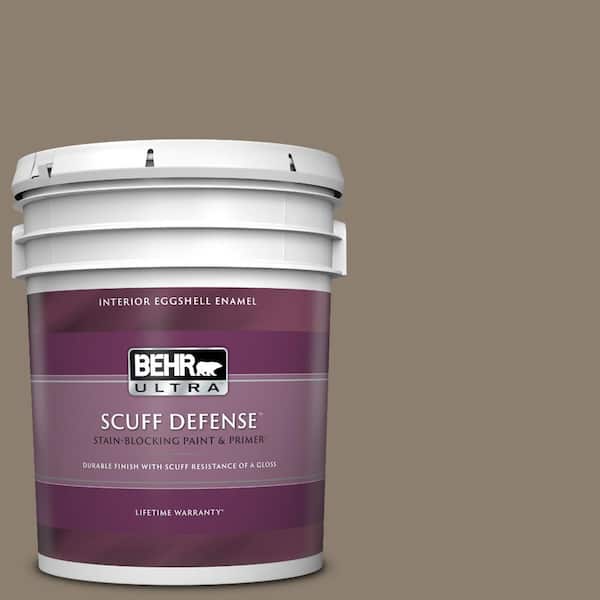 BEHR ULTRA 5 gal. #BNC-36 Restful Brown Extra Durable Eggshell Enamel Interior Paint & Primer