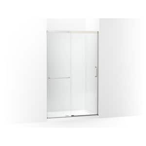 Elate Tall 44-48 in. W x 76 in. H Sliding Frameless Shower Door in Anodized Matte Nickel with Crystal Clear Glass