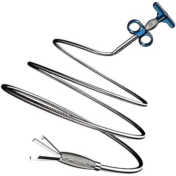 120 in. Extra Long Grabber Claw Pick Up Sewer Cleaning Hook Flexible Drain Clog Remover Snake Hair Catcher