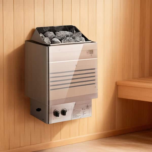 Sauna Heater, 6KW 240V Stove, Dry Steam Bath Saunas Stove w/ Pre-Drilled Bracket, Fit 176.5 to 317.8 CU.FT. Saunas Rooms