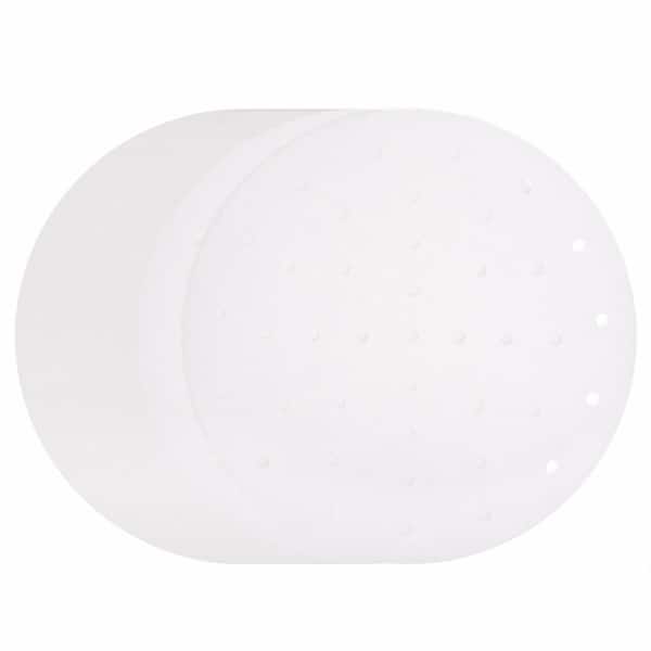 200-Count 10 in. Round White Perforated Parchment Liners for Air Fryer and Bamboo Steamer Basket