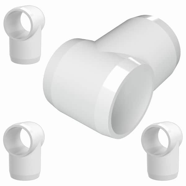 Formufit 1 in. Furniture Grade PVC Slip Sling Tee in White (4-Pack