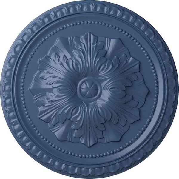 Ekena Millwork 18" x 1-3/8" Richmond Urethane Ceiling Medallion (Fits Canopies upto 2-5/8"), Hand-Painted Americana
