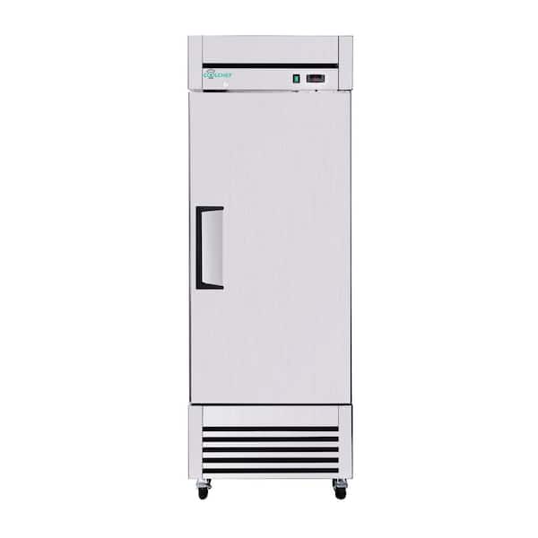 27 in. 19.2 cu.ft. Commercial Reach-In Upright Auto Defrost Freezer in Stainless Steel with 1 -Solid Door