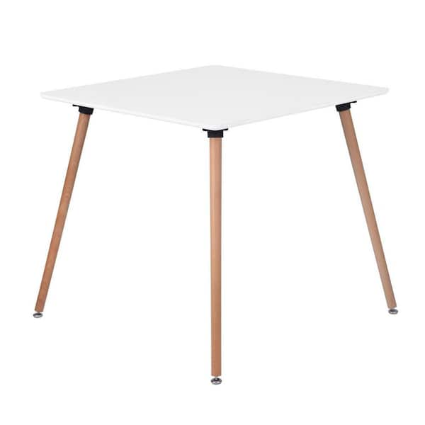 small white square table