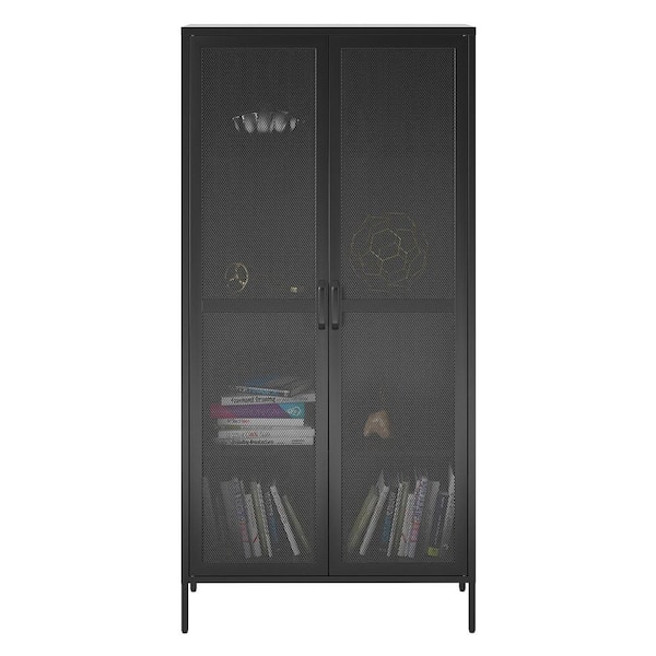 Systembuild Evolution Sunset District Tall 2-Door Storage Cabinet-Mesh ...