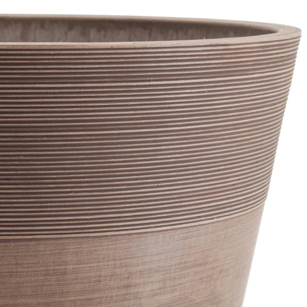 Taupe Medium Recycled Plastic Indoor/Outdoor Planter