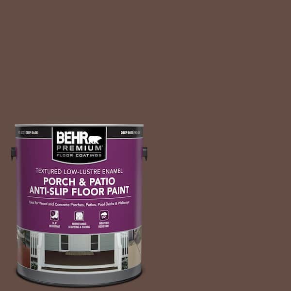1 gal. #PPU3-20 Cinnabark Textured Low-Lustre Enamel Interior/Exterior Porch and Patio Anti-Slip Floor Paint
