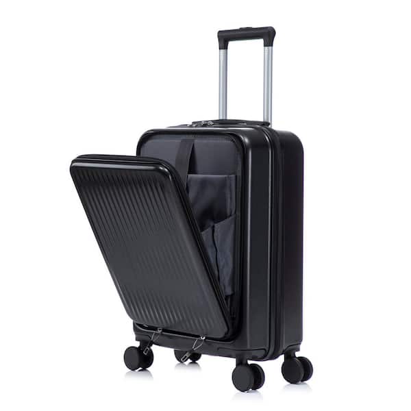 Noble House Lexair 2-Piece Black ABS Hardside Spinner Luggage Set
