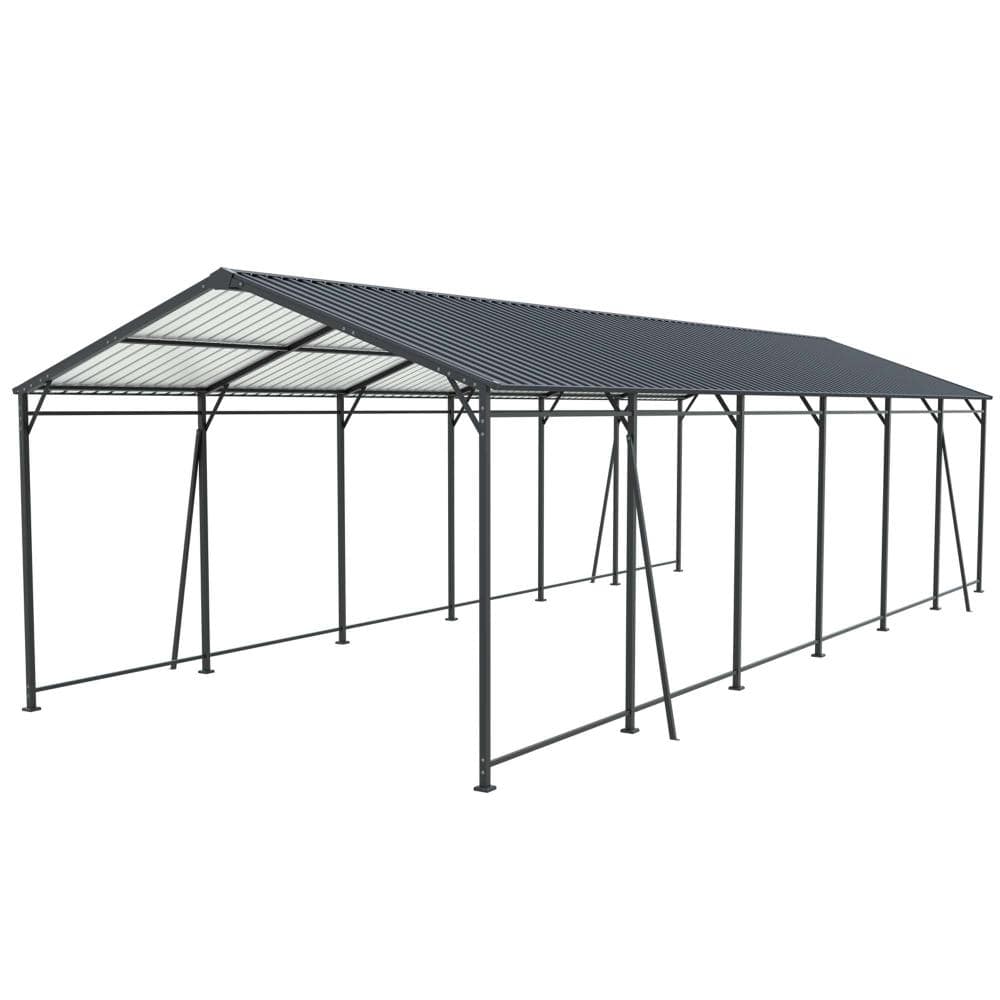 12 ft. W x 32 ft. D Heavy Duty Metal Carport with Galvanized Steel Roof and Frame price history on PriceWatchPro