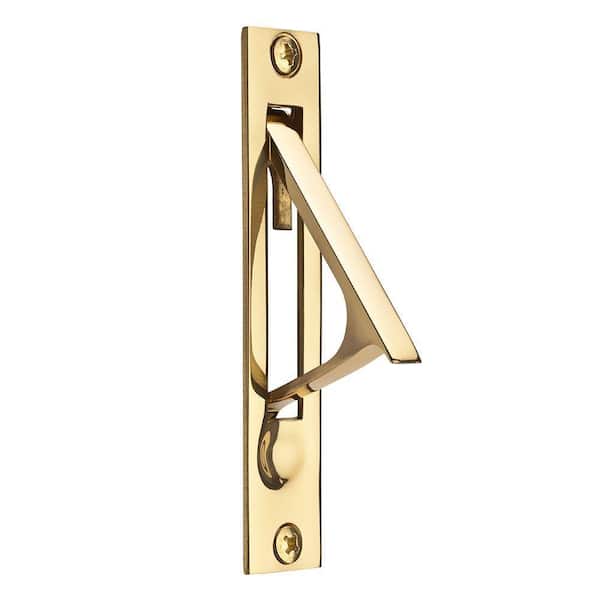 Baldwin 3.44 in. Polished Brass Edge Center-to-Center Pull