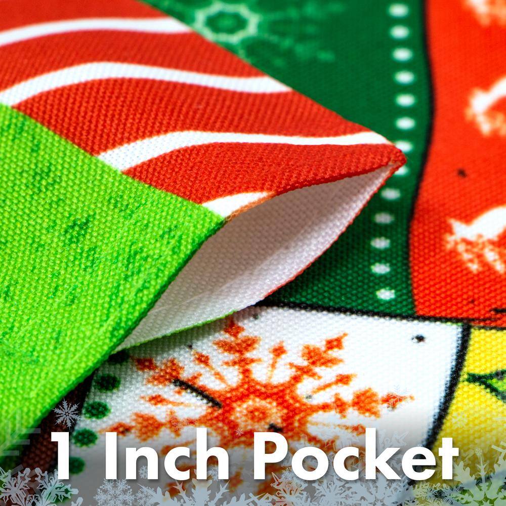 Festive Green and Red Christmas Mittens Garden Flag