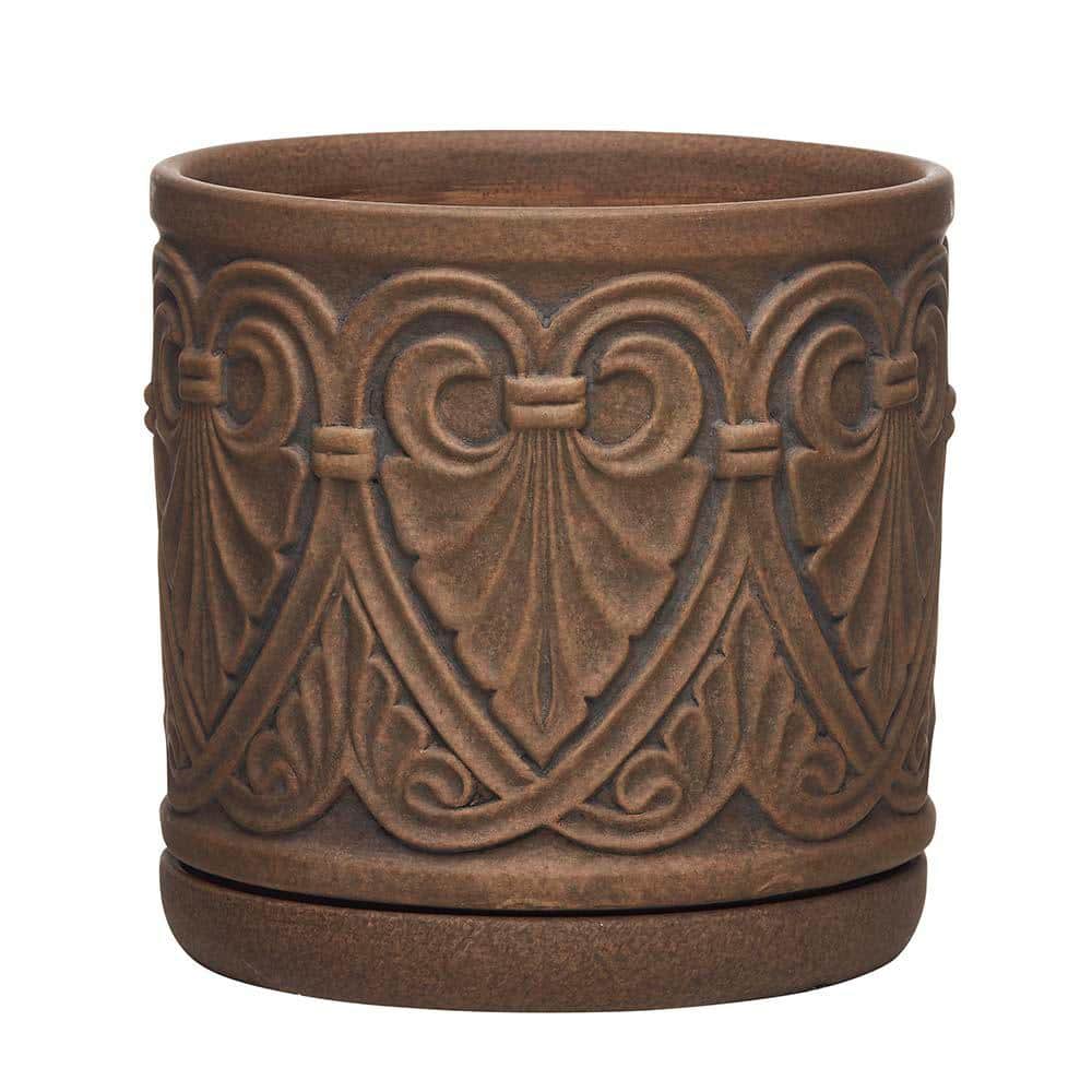 Plant&pot Outdoor Planters Mix - Brown & Amber Ceramic Succulent Pot - Set  of Four - Yahoo Shopping
