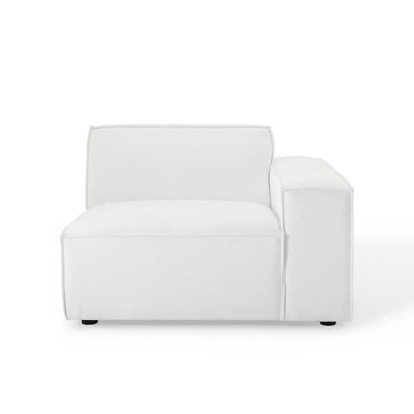 MODWAY Restore Left-Arm Sectional Sofa Chair in White
