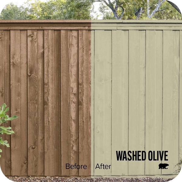 BEHR - 1 gal. #S350-3 Washed Olive Solid Color House and Fence Exterior Wood Stain