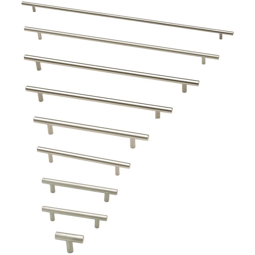 Brushed Stainless Steel Modern Bar Cabinet Pulls
