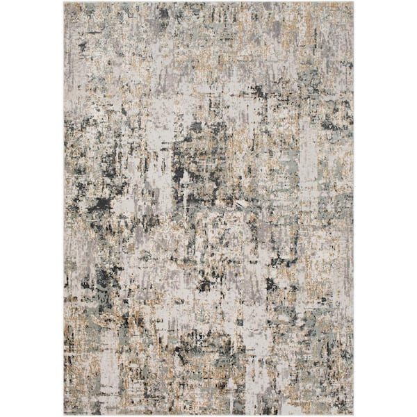 Fortunata Gray 9 ft. 3 in. x 12 ft. 3 in. Abstract Area Rug