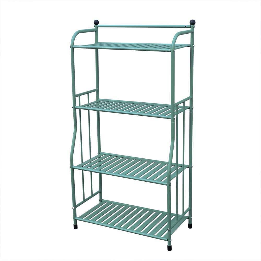 YIYIBYUS Green Freestanding 4Tier Metal Shelving Unit (21.7 in. W x 41