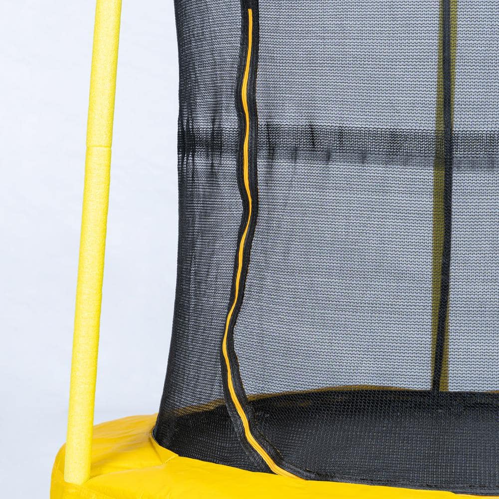 JumpKing 55-inch Yellow and Black Toddler Trampoline with Safety Net