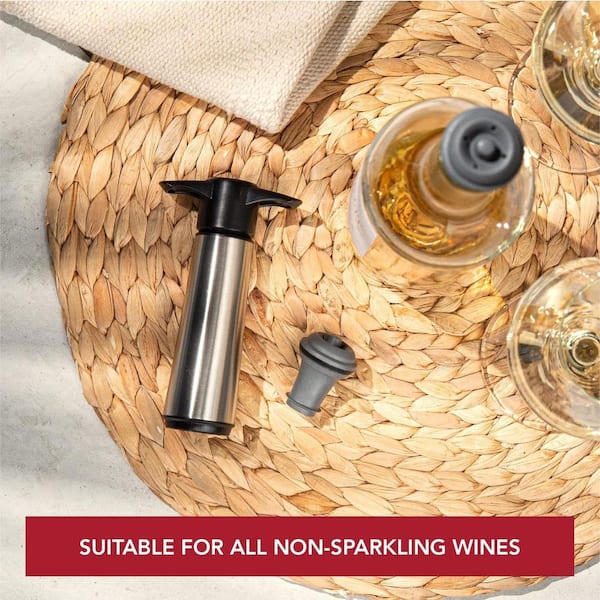 Vacu Vin Wine Saver Stainless Steel Gift Set — HAUSwares