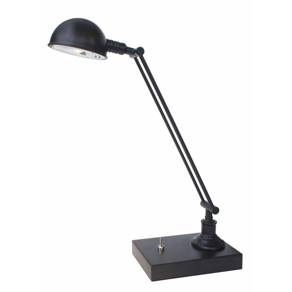 Adesso 14 in. Antique Bronze LED Desk Lamp AF39288AB The Home Depot