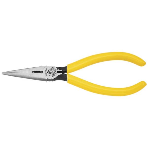 Klein Tools 6 in. Standard Long Nose Side Cutting Pliers for Switchboard Work