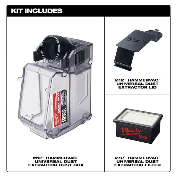 M12 HAMMERVAC Dust Box Filter and Lid Replacement