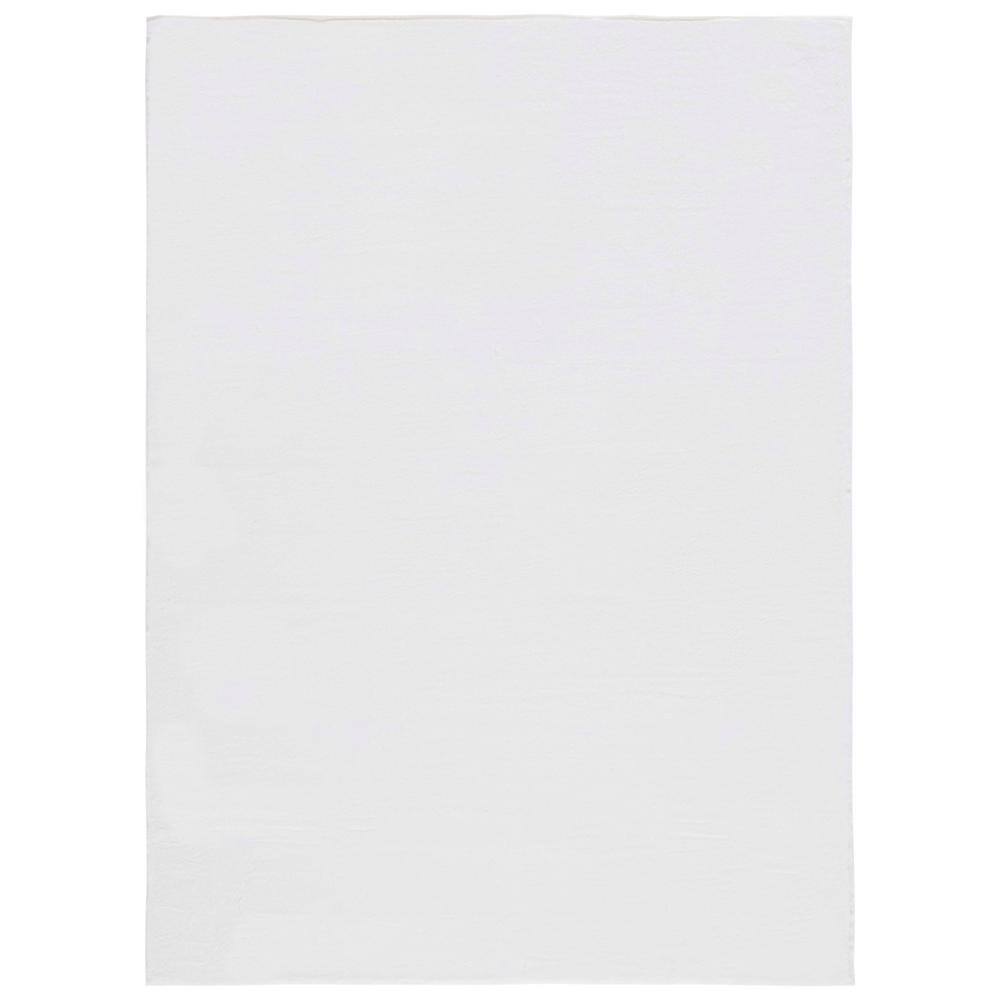 Faux Rabbit Fur White Doormat 3 ft. x 5 ft. Solid Flokati Area Rug price history on PriceWatchPro