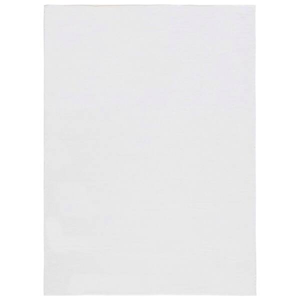 SAFAVIEH Faux Rabbit Fur White 4 ft. x 6 ft. Solid Flokati Area Rug