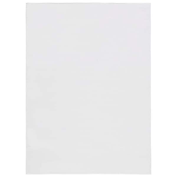 SAFAVIEH Faux Rabbit Fur White 8 ft. x 10 ft. Solid Flokati Area Rug