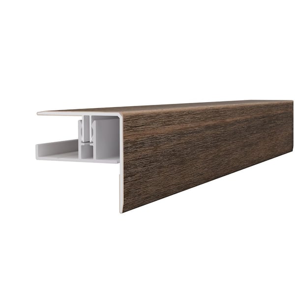 Alusions 1.81 in. x 2 in. x 8 ft. Brazilian Ipe Composite Aluminum F Trim Kit for .5 in. Board