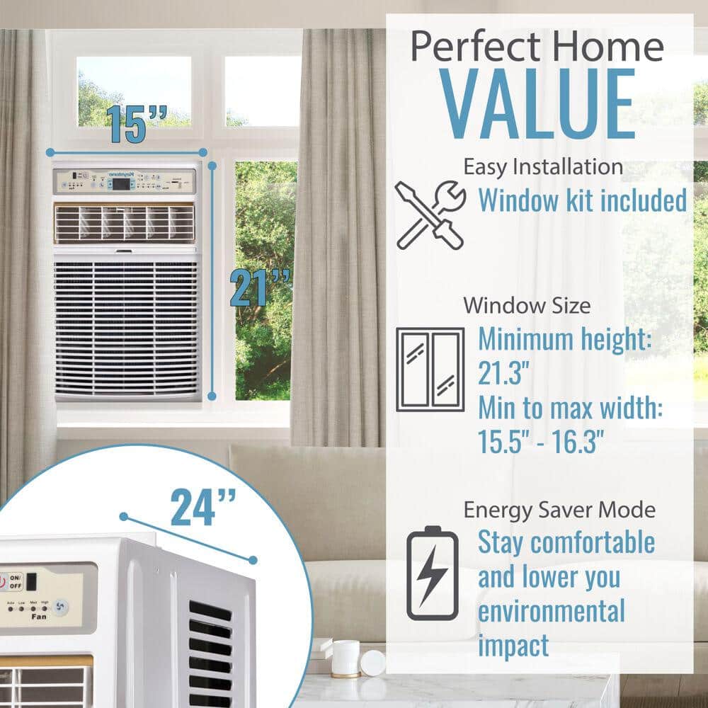 Keystone 10,000 BTU White Digital Window Air Conditioner
