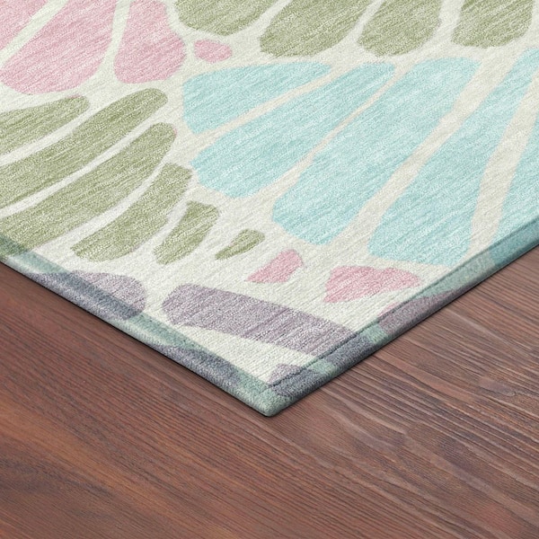 Chantille Machine Washable Indoor/Outdoor Abstract ACN2384 Sage 3 ft. x 4 ft. Area Rug