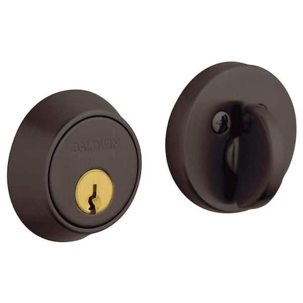 Baldwin 1-5/8 in. Contemporary Venetian Bronze Single Cylinder Door Prep Deadbolt