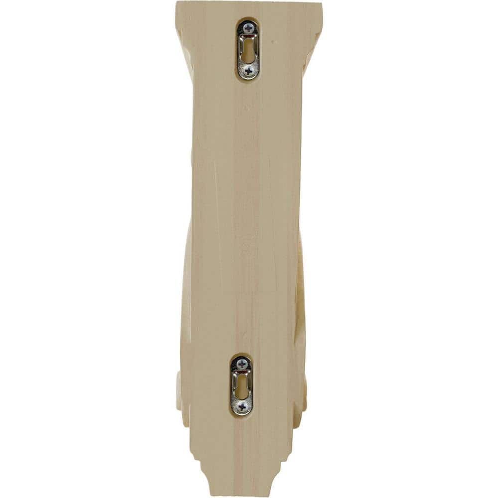 13-Inch Rubberwood Traditional Scroll Corbel
