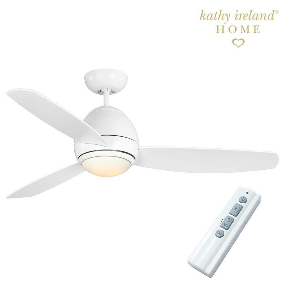 Curva 52 in. Outdoor Matte White Ceiling Fan with Remote Control and LED Light price history on PriceWatchPro