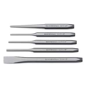 Steel SAE Punch and Chisel Set (5-Piece)