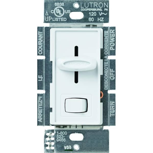 Lutron Skylark Dimmer Switch, with Preset, 1000-Watt Incandescent/Single-Pole or 3-Way, White (S-103P-WH)
