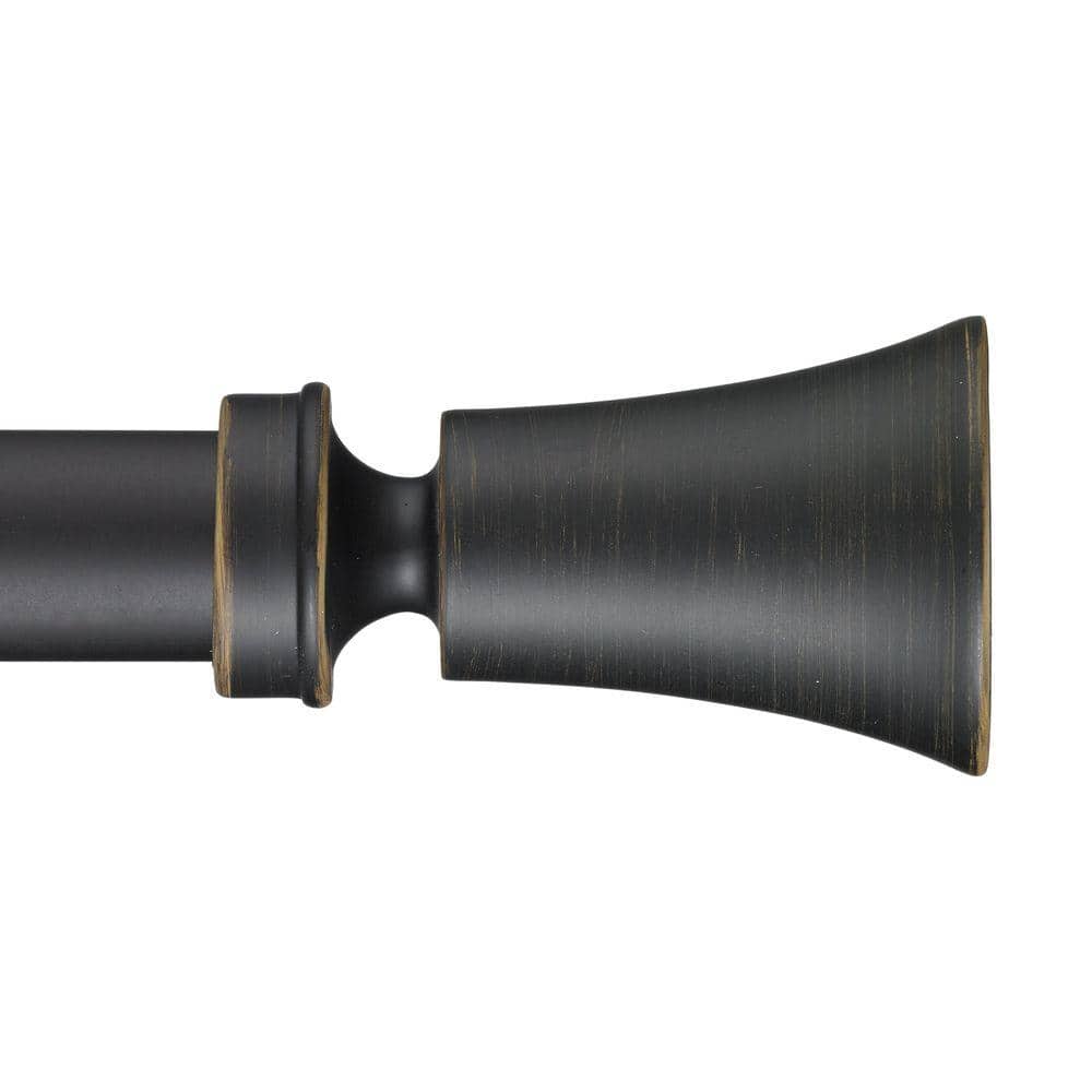 Tama 48 in. Single Curtain Rod in Black