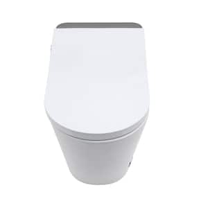 MT3 Elongated Heated Seat Bidet Toilet 1.28 GPF in White, Auto Open/Close, Foot Sensor Flush, LED Display, Night Light