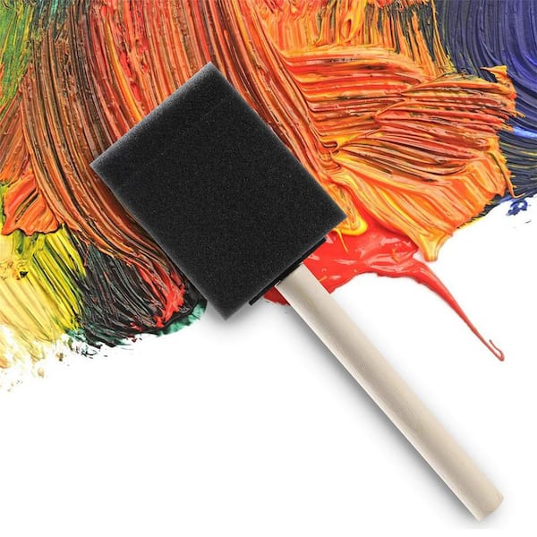 Jen Manufacturing Poly Foam Brush - 2 inch (Pack of 24) - Ideal for Smooth Paint Application, Professional-Grade for Painting and Crafts