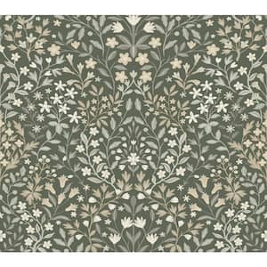 Garden Terrace Olive Wallpaper