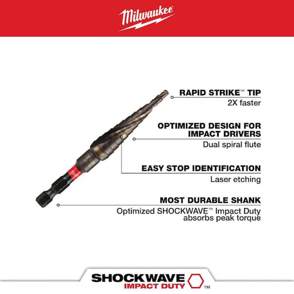 Milwaukee SHOCKWAVE 1/8 in. - 1/2 in. #1 Impact-Rated Titanium
