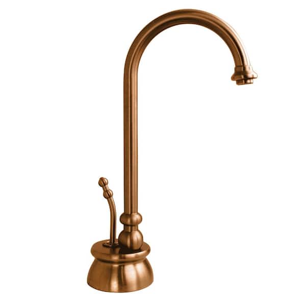 Westbrass 10 in. Calorah 1-Handle Hot Water Dispenser Faucet (Tank sold separately), Antique Copper