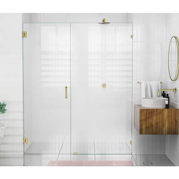 Glass Warehouse Illume 71 In W X 78 In H Wall Hinged Frameless Shower