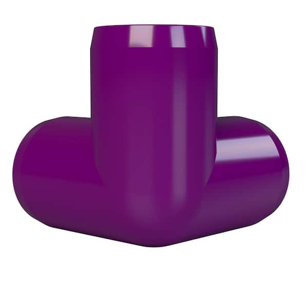 Formufit 1 1 4 In Furniture Grade Pvc 3 Way Elbow In Purple 4 Pack F1143we Pu 4 The Home Depot