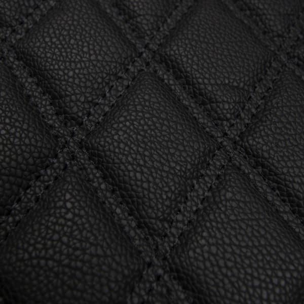 Reviews for FH Group Black 4-Piece Luxury Universal Liners Heavy Duty Faux  Leather Car Floor Mats Diamond Design