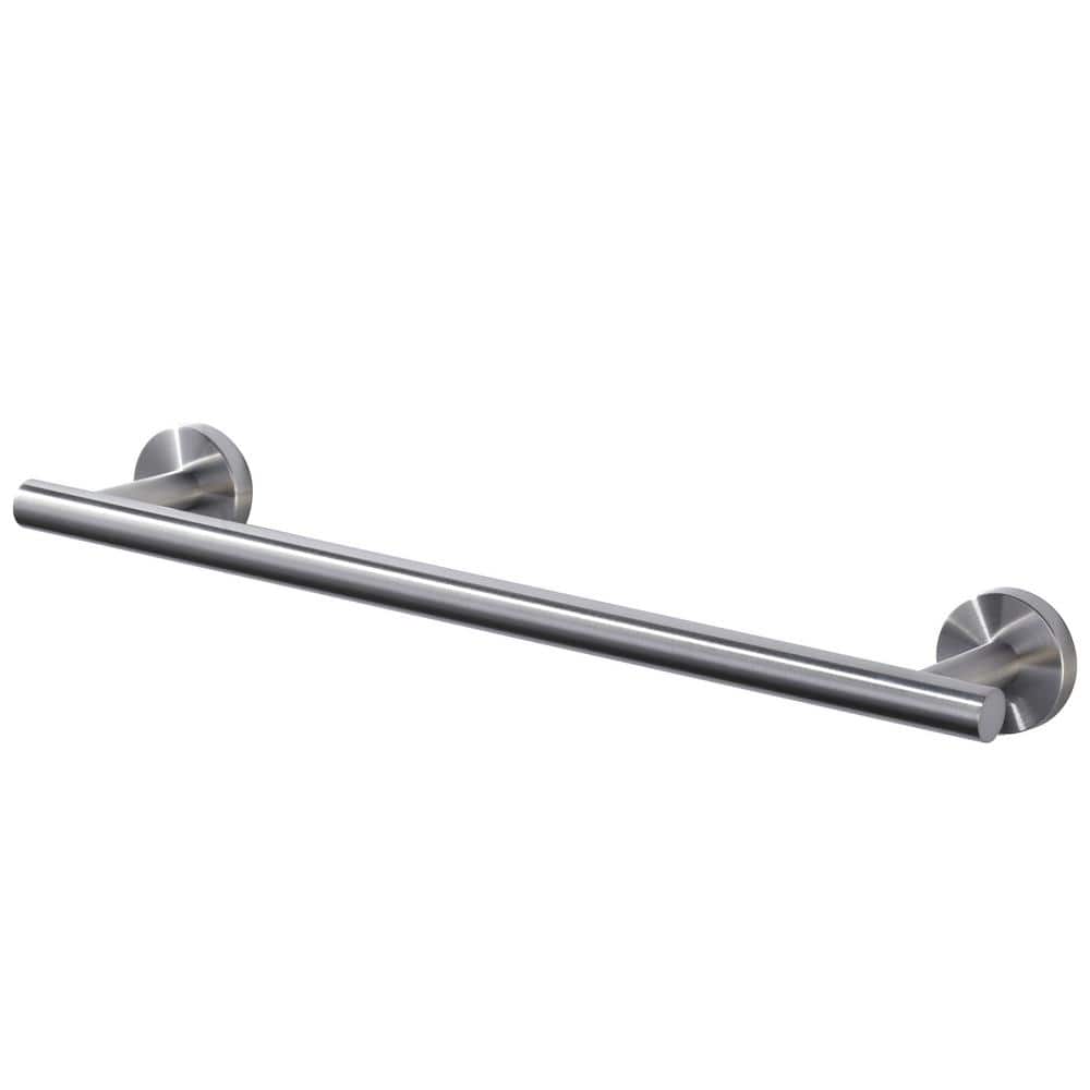 16 in. Stainless Steel Wall Mounted Towel Bar in Brushed Nickel